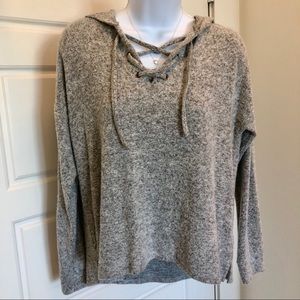 GREY CROPPED SWEATSHIRT